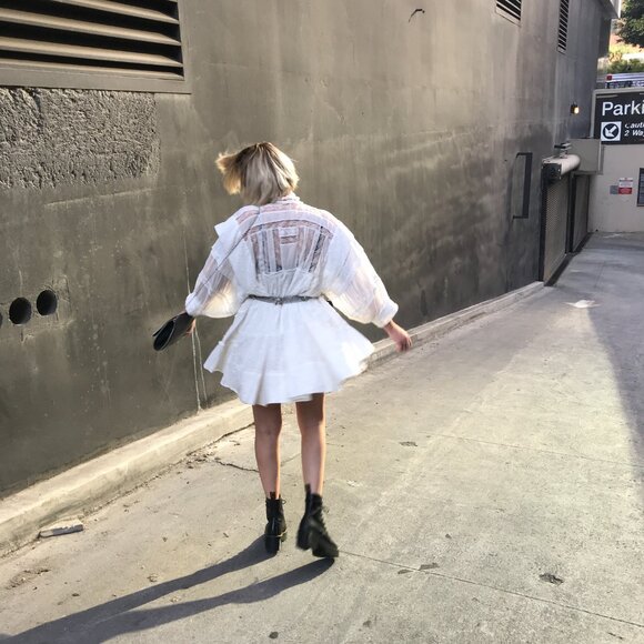 Free People Dreamy White Mini Dress; Size S - Picture 2 of 10